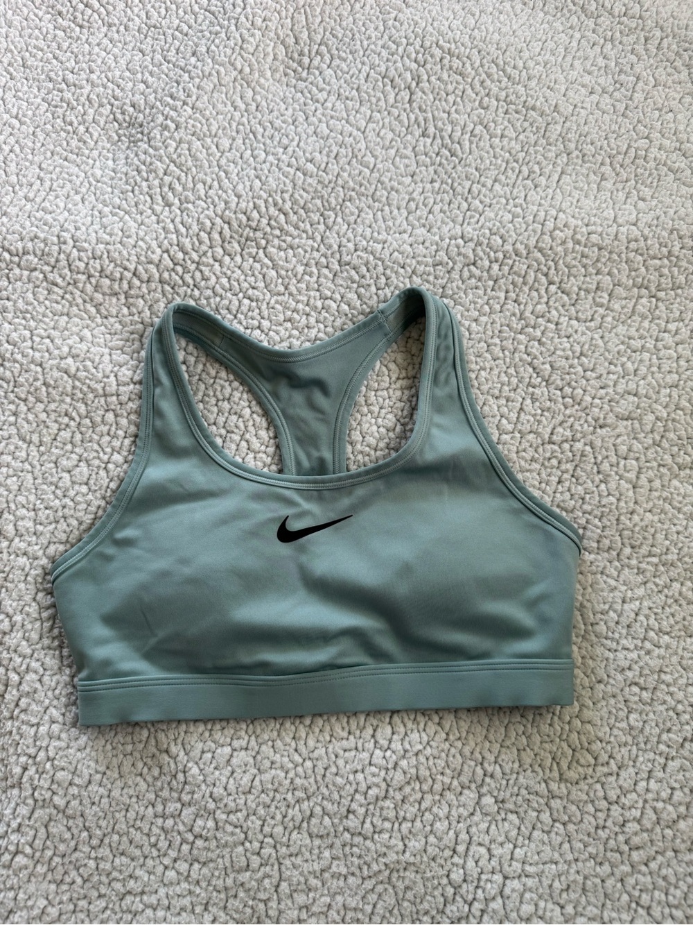 Nike Green/Blue Racerback Sports Bra with Black Swoosh